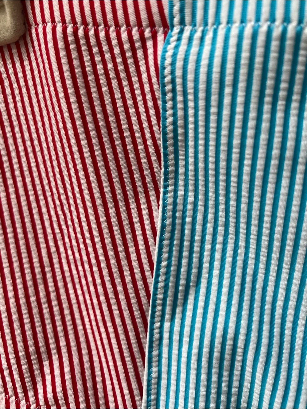 Lands' End Women's Striped Colorblock Bikini Set - Blue, Red & Yellow 16W